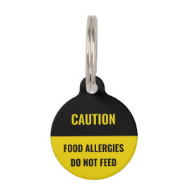 Vorsicht, schwarz-gelb, benutzerdefinierter Hund N Haustiermarke