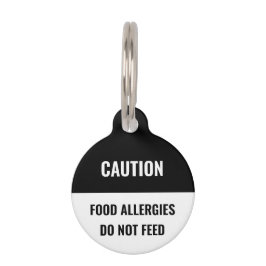 Vorsicht Schwarz-weiß Name Safety Info Zollhund Haustiermarke