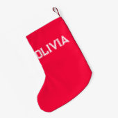 Vorsicht! Sehr geehrter Santa Kleiner Weihnachtsstrumpf (Rückseite (Hängend))