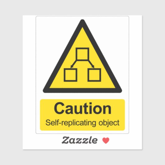 Vorsicht, selbst replizierende Objektwarnaufkleber Aufkleber (Blatt)