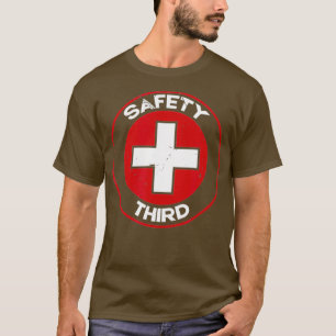 Vorsicht Sicherheit Drittes Motocross 3. Unsicherh T-Shirt