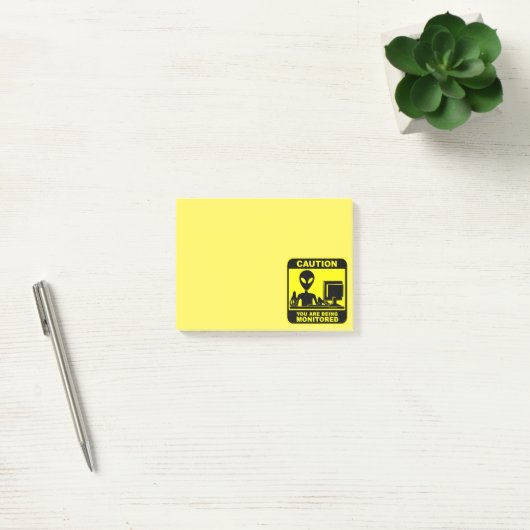 Vorsicht! Sie werden überwacht Post-it Klebezettel (Büro)