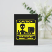 Vorsicht! Sie werden überwacht Postkarte (Stehend Vorderseite)