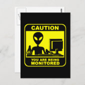 Vorsicht! Sie werden überwacht Postkarte (Vorne/Hinten)