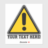 Vorsicht Signieren Personalisierter Textwarnung Aufkleber (Blatt)