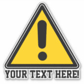 Vorsicht Signieren Personalisierter Textwarnung Aufkleber (Vorderseite)