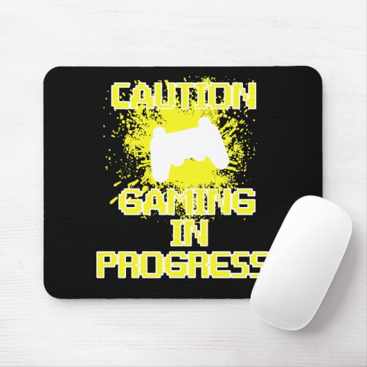 Vorsicht, Spiel laufend Mousepad (Mit Mouse)