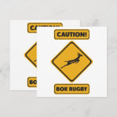 Vorsicht - SpringBoks Crossing Einladung (Vorne/Hinten)
