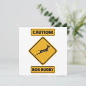 Vorsicht - SpringBoks Crossing Einladung (Stehend Vorderseite)
