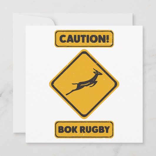 Vorsicht - SpringBoks Crossing Einladung (Vorderseite)