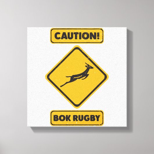Vorsicht - SpringBoks Crossing Leinwanddruck (Vorderseite)