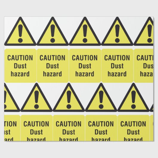 Vorsicht Staubschutzzeichen Geschenkpapier (Flach)