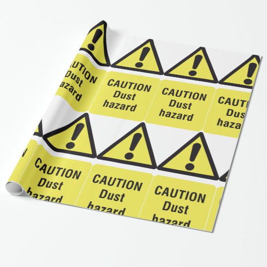 Vorsicht Staubschutzzeichen Geschenkpapier (Ungerollt)