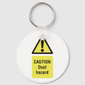 Vorsicht Staubschutzzeichen Schlüsselanhänger (Rückseite)