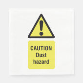 Vorsicht Staubschutzzeichen Serviette (Vorderseite)