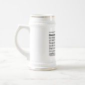 Vorsicht Stein Bierglas (Links)