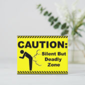Vorsicht: Stille, aber tödliche Zone Postkarte (Stehend Vorderseite)