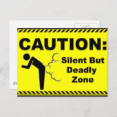Vorsicht: Stille, aber tödliche Zone Postkarte (Vorne/Hinten)