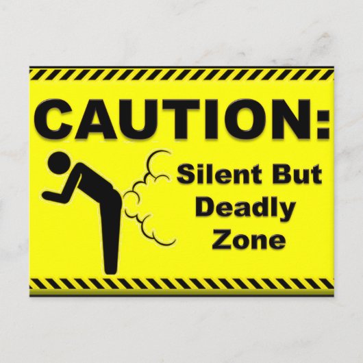 Vorsicht: Stille, aber tödliche Zone Postkarte (Vorderseite)