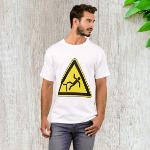 Vorsicht Stolpergefahr Schild Tritt Achtung T-Shirt