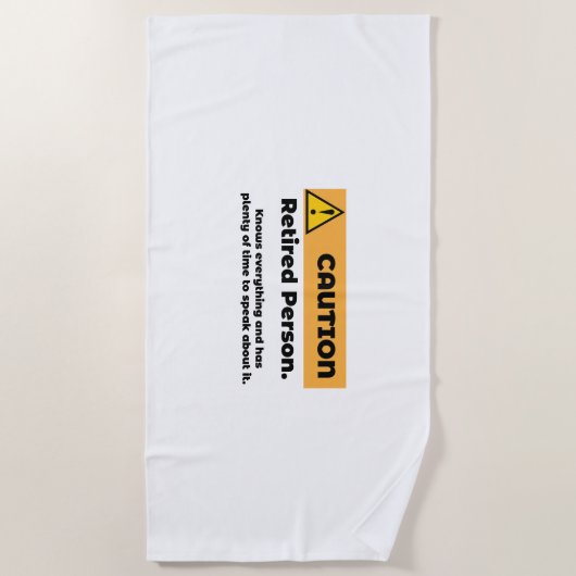 Vorsicht Strandtuch (Vorderseite)