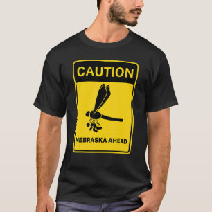 Vorsicht Street Sign Nebraska Ahead Random Meme T-Shirt