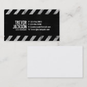 Vorsicht-Streifen - Weiß Visitenkarte (Vorne/Hinten)