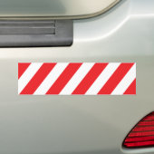 Vorsicht Stripes - rotes Weiß - Sicht-Sicherheit Autoaufkleber (Auf Auto)