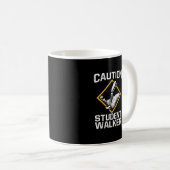 Vorsicht Student Walker Amputation Leg Disability Kaffeetasse (VorderseiteRechts)