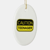 Vorsicht Teenager Keramikornament (Rechts)