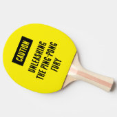 Vorsicht Tischtennis Schläger (Seitenansicht)