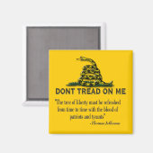 VORSICHT "Tread on me" FLAG Magnet (Vorderseite/Rückseite)