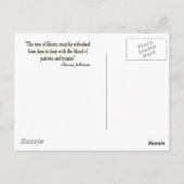 VORSICHT "Tread on me" FLAG Postkarte (Rückseite)