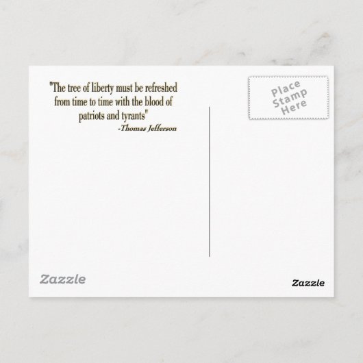 VORSICHT "Tread on me" FLAG Postkarte (Rückseite)