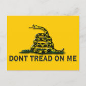 VORSICHT "Tread on me" FLAG Postkarte (Vorderseite)