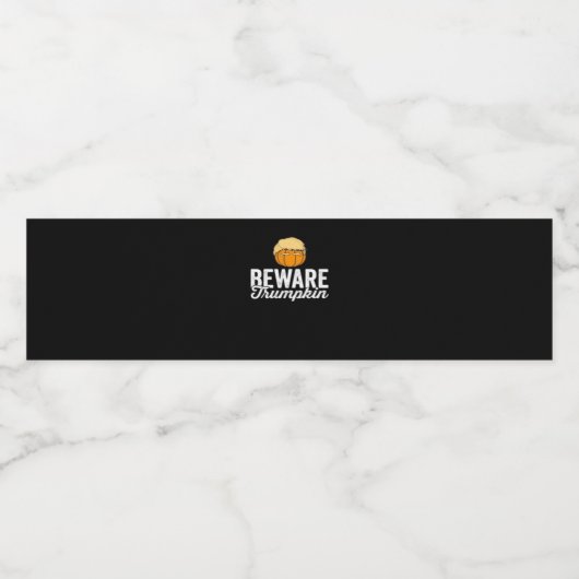 Vorsicht Trumpkin Funny Political Halloween Wasserflaschenetikett (Einzelnes Label)