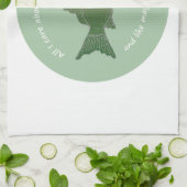 Vorsicht über den Fischfang Geschirrtuch (Gefaltet)