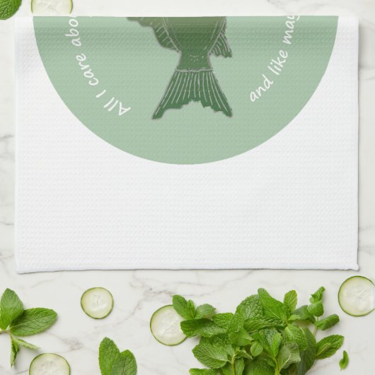 Vorsicht über den Fischfang Geschirrtuch (Gefaltet)