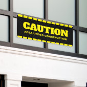 Vorsicht unter Baubanner Banner (Äußeres Gebäude)