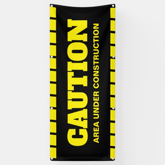 Vorsicht unter Baubanner Banner (Vertikal)