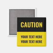 Vorsicht Unterzeichnen von schwarz-gelbem Sonderte Magnet (Vorderseite/Rückseite)