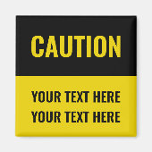 Vorsicht Unterzeichnen von schwarz-gelbem Sonderte Magnet (Vorne)