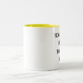 ! VORSICHT! URIN-BEISPIELschale Zweifarbige Tasse (Mittel)