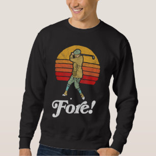 Vorsicht! Vintager Golf Swing Retro Style Golfer Sweatshirt