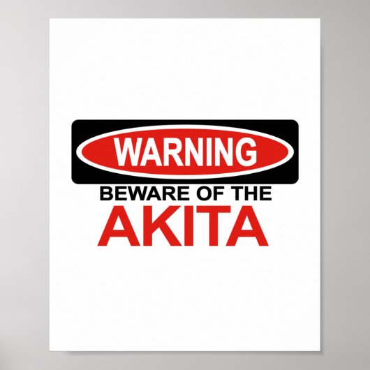 Vorsicht vor Akita Poster (Vorne)