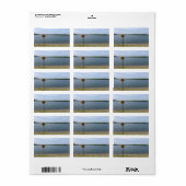 Vorsicht vor Alligator Schild durch Teich Adressaufkleber (Vorne)