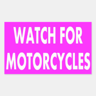 Vorsicht vor Aufklebern von Motorrädern Rechteckiger Aufkleber