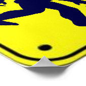 Vorsicht vor Bigfoot Schild (Ecke)