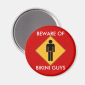Vorsicht vor Bikini Typ Magnet (Vorderseite/Rückseite)