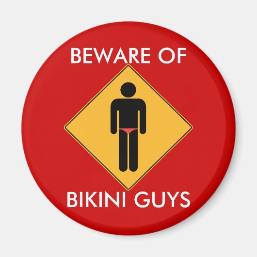 Vorsicht vor Bikini Typ Magnet (Vorne)